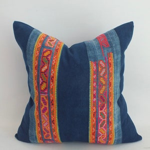 Bohemian  Batik cushion cover Indigo  Textile Tribal Ethnic  blue Throw Pillow Case decorative fabrics Home decor pillowslip