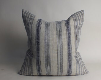 striped Cushion covers Handmade Hemp Fabric Handwoven Hmong textiles throw Pillow cushions Boho Vintage recycled Hemp Hmong Textiles