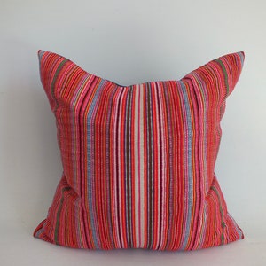 Hmong Pillow cover Vintage hemp Fabric ethnic Hmong cushion cover Handwoven recycled textiles Scatter cushions throw pillows