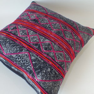 Decorative Pillow cover case Hemp Batik Fabric Vintage cushion cover Hand woven textiles Ethnic Scatter Square cushions throw pillows Kilim image 9