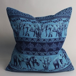 Decorative Sofa Cushions Turquoise colour Hmong Cushion cover Elephants Tribal textiles Throw Pillow couch living room bedroom floor pillow