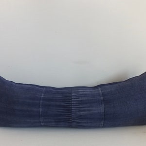 Blauwe bolster sierkussensloop vintage Hmong hennep bankkussenhoes handgeweven stof accent decoratieve sierkussens Housewarming cadeau