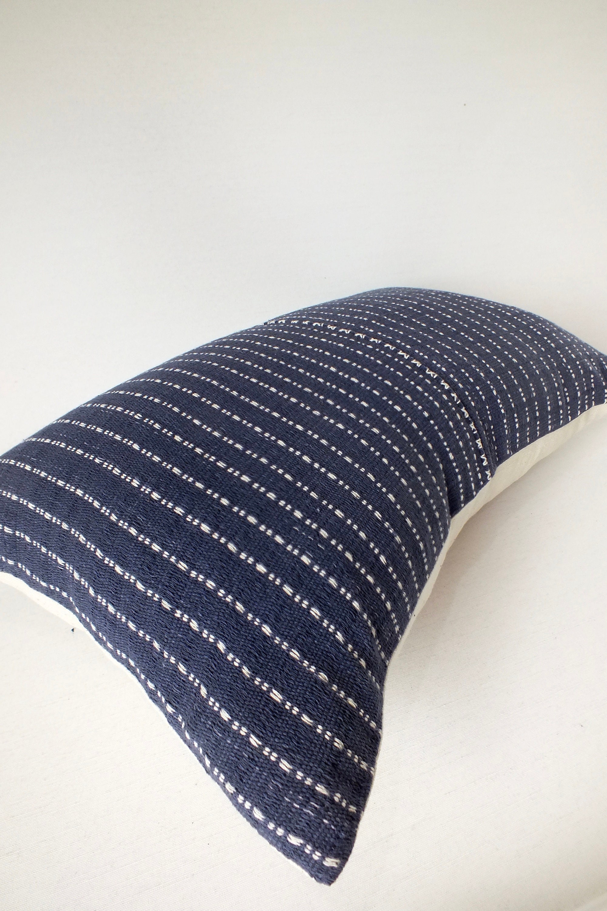 Navy Blue and white Sofa Pillow cover throw accent pillow Etsy