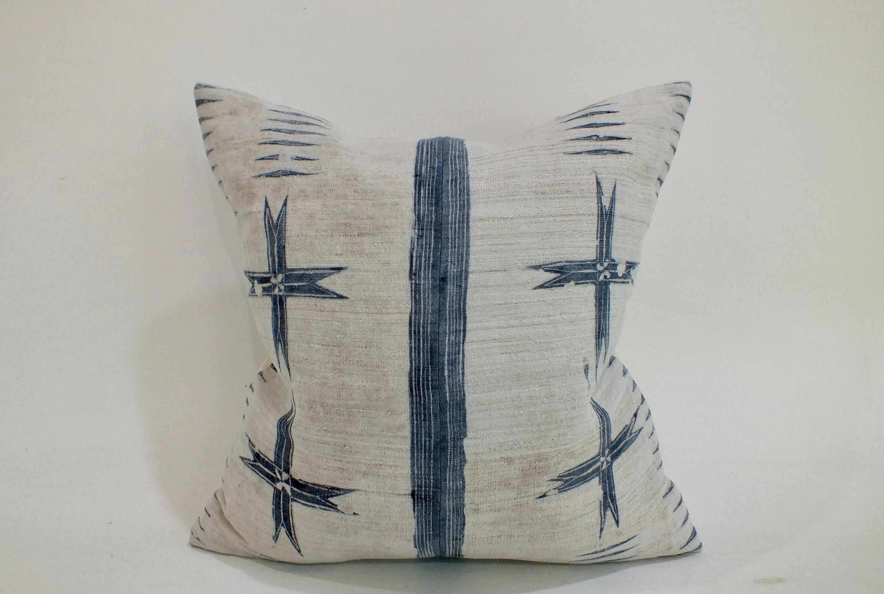 Batik Inspired Thibaut Mali Flax Taupe Throw Pillow