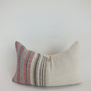 Boho Sofa Cushion Vintage hemp Pillowslip recycled  fabric Hand woven Textile Tribal Ethnic  Pillow Case throw decorative home decor living