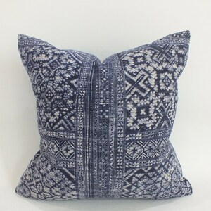 Vintage  Hmong Pillow case Hand Woven Ethnic throw cushion striped decorative Accent pillow  Boho hemp Fabric Home decor Housewarming Gift