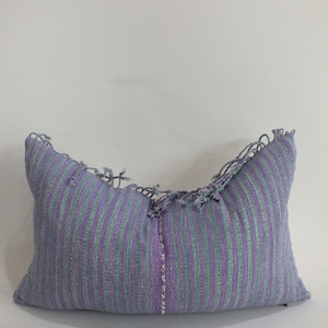 Purple blue pillowslip Karen Fabric Pillow-case Hill Tribal Textiles  stripped ethnic cushion decorative Accent Sofa-pillows throw-cushions