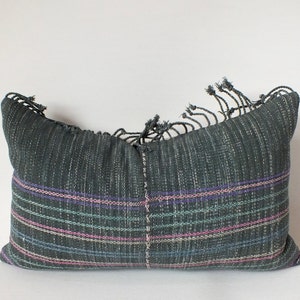 Sofa Pillow case Hand Woven decorative ethnic Frazada accent Tribal Textile throw cushion Accent cover Hmong textiles Home decor bolster