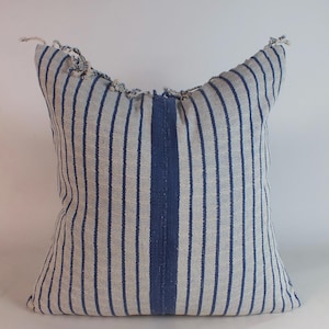 Crean and Blue  Sofa cushion  Decorative Pillow  throw pillow  pastel Colours  Accent  Cushions Karen Hill tribe fabrics woven textile
