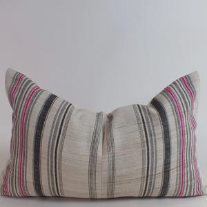 Sofa Cushion Vintage Hmong hemp and  Pillowslip recycled fabric Hand woven Textile  Pillow Case throw decorative home decor. sofa cushions