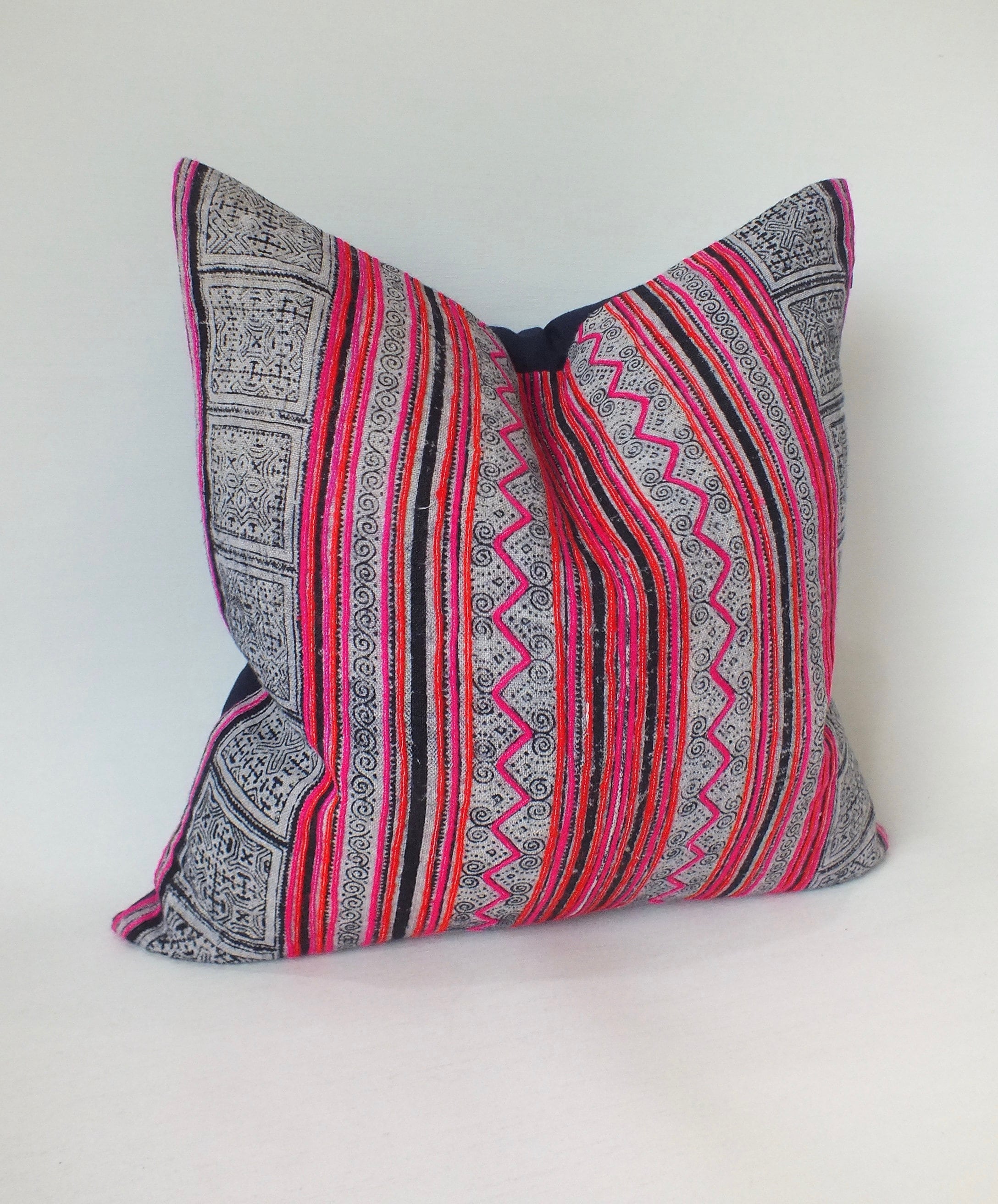 Hmong Pillow covers Handmade Fabric Handwoven textiles Accent Etsy