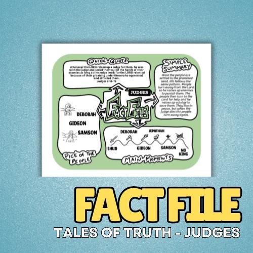 Judges - Bible Book Activity & Craft Pack - Etsy