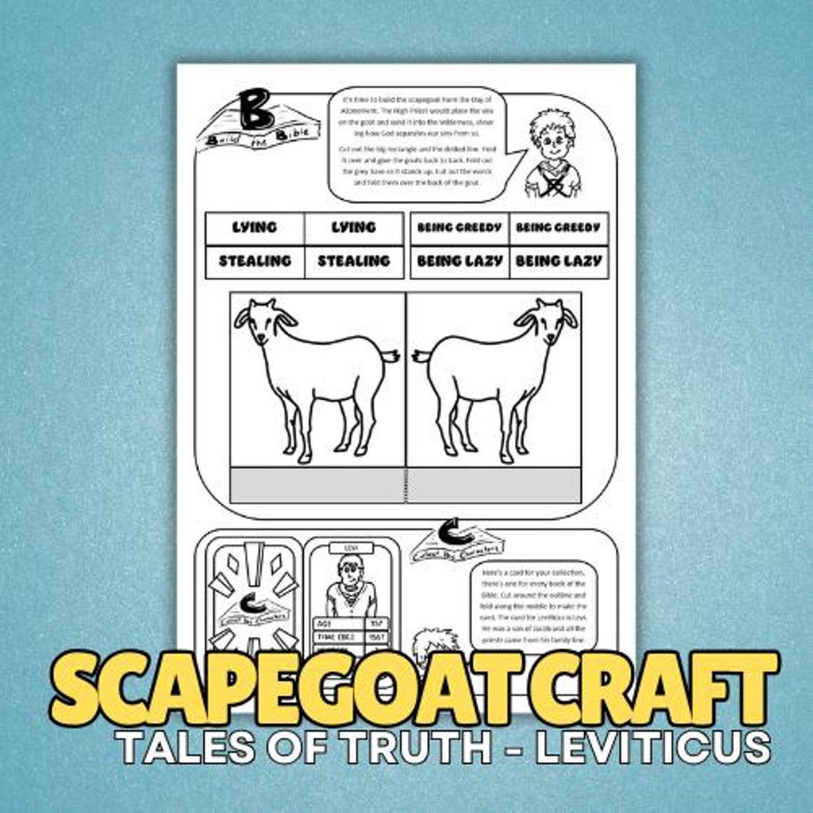 Leviticus - Bible Book Activity & Craft Pack - Etsy