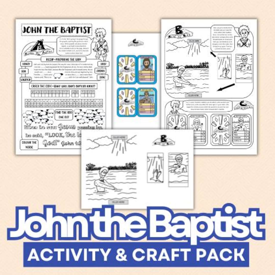 John the Baptist- Activity & Craft Pack - Etsy