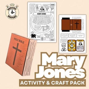 Mary Jones Activity Craft Pack for Kids / Church History Crafts