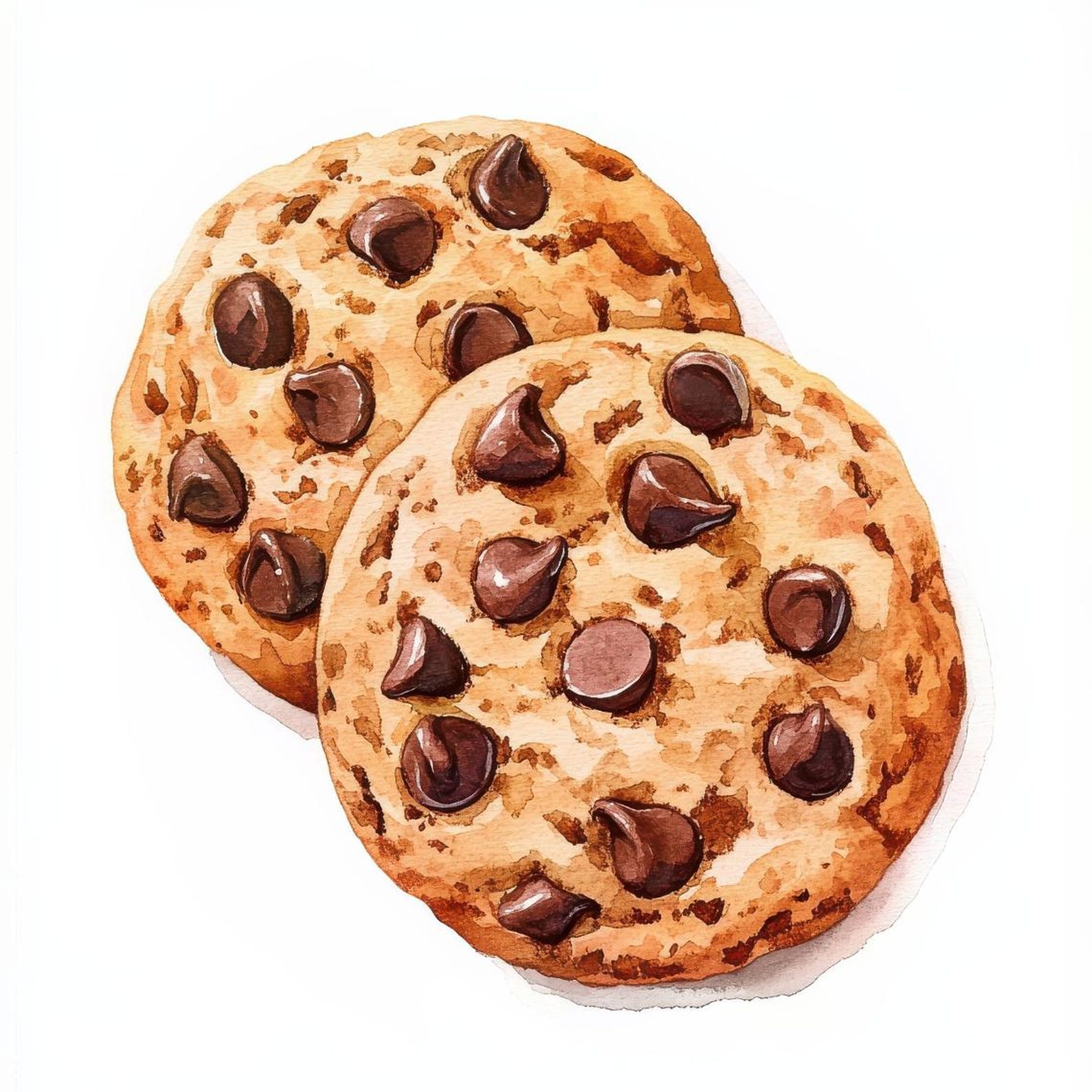Watercolor Cookies Clipart Bundle, Chocolate Chip Cookie, Cookies ...