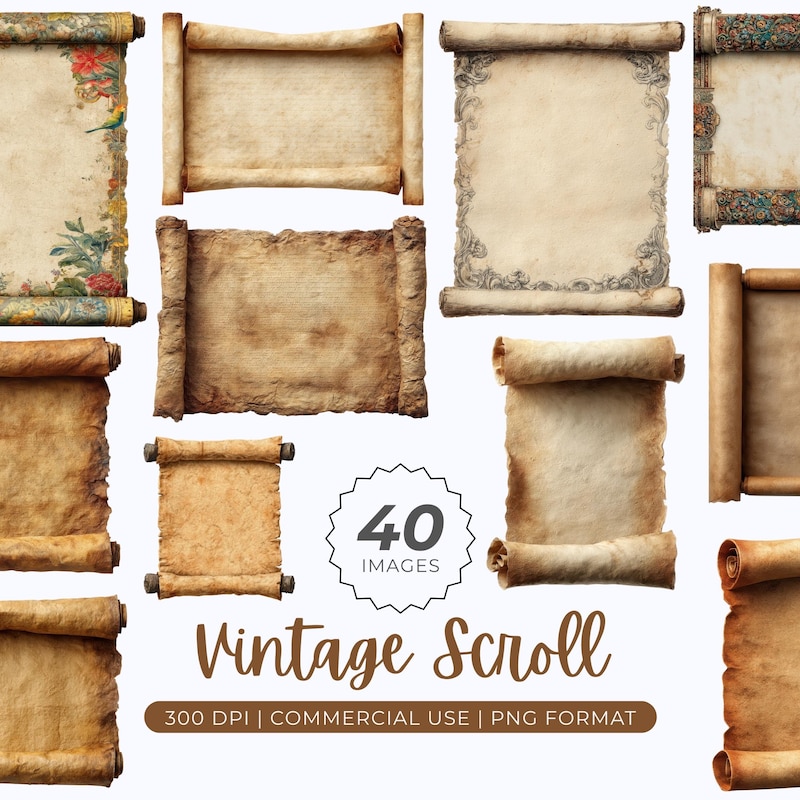 Antique Parchment Scroll - Etsy UK