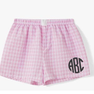 Trendy Gingham Lounge Boxer Shorts - College Logo College Wohnheim Loungewear