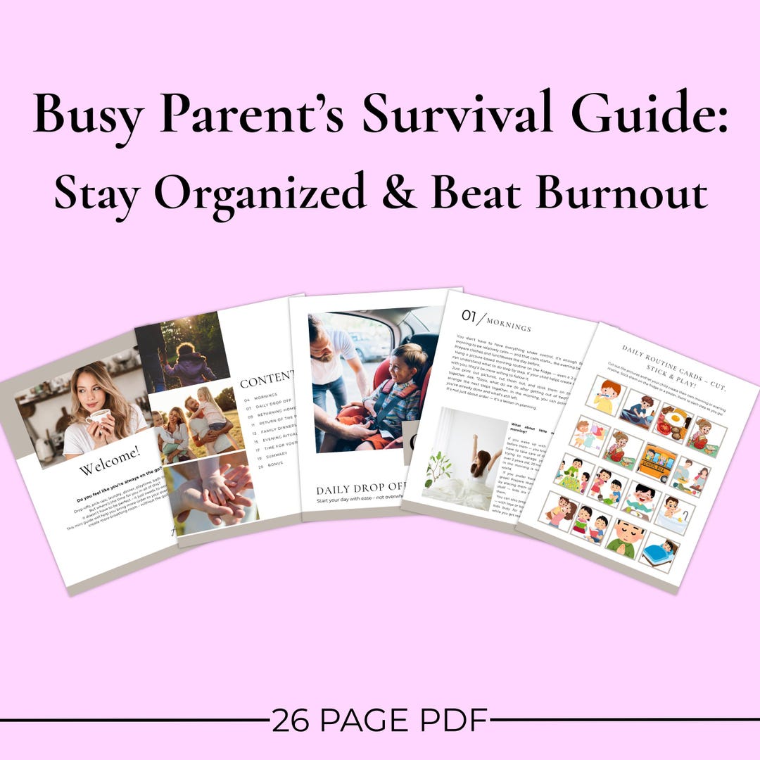Busy Mom Routine Planner – Printable Daily Organizer for Moms and Kids ...