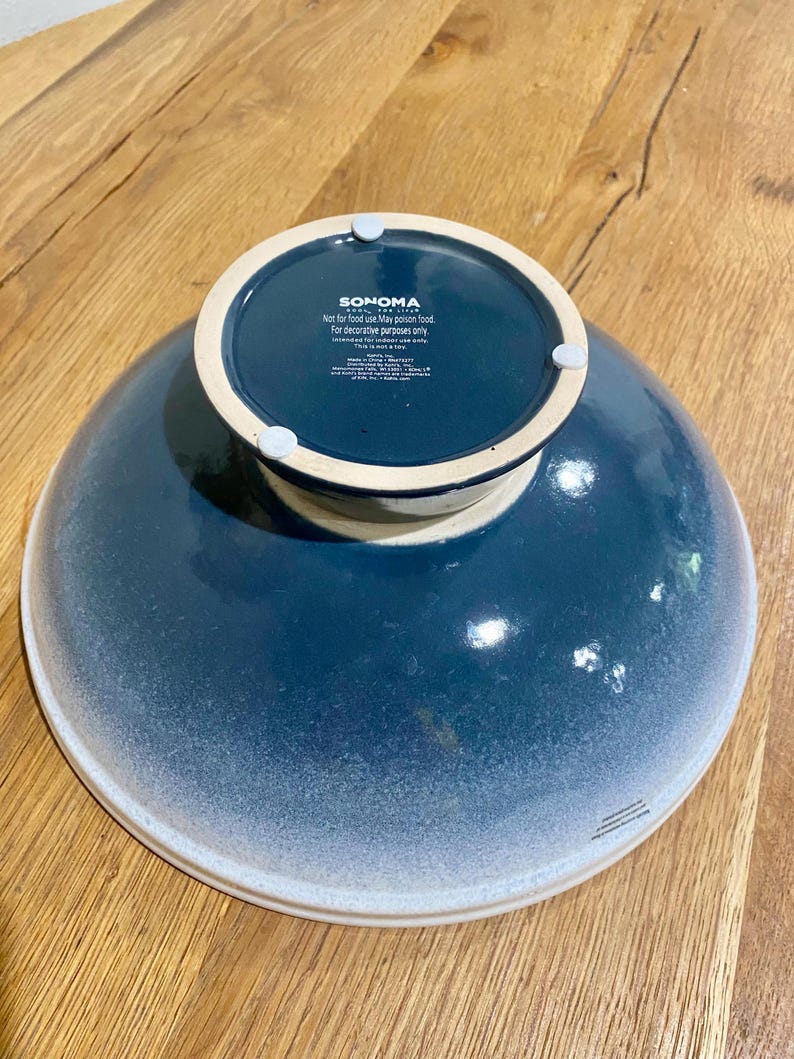 Blue Sonoma Modern Ceramic Pedestal Compote Bowl With a Minimalist ...