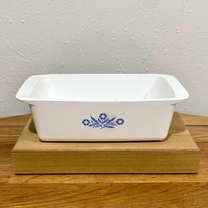 Vintage Corning Ware Cornflower Pattern Loaf Pan 1980s 9x5x3 2qt P-315
