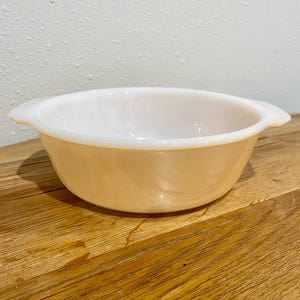 Vintage Fire King Peach Luster Casserole Dish - 1.5 QT