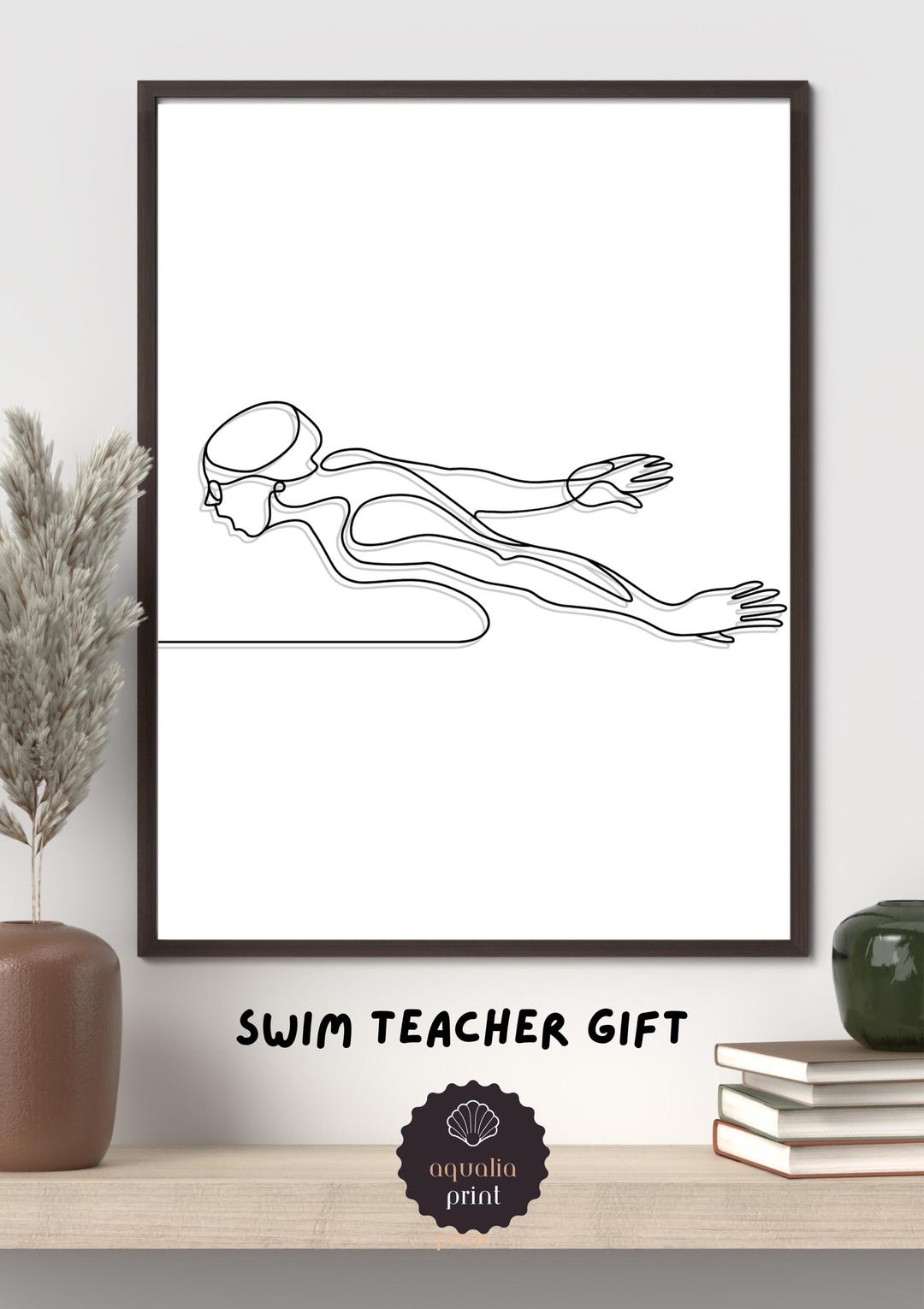 Minimalist Swimmer Line Art Print, Sport Sketch (digital Download) - Etsy