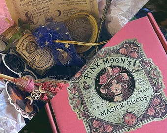 Witchy Tea Gift Box | Herbal Tea Ritual Kit with Crystal Infuser | Self-Care Spell Set