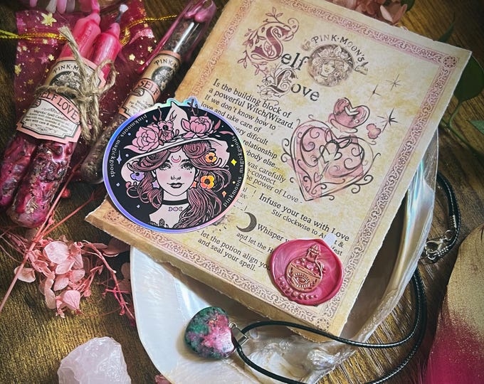 Self Love Witchy Ritual Box – Tea, Herbs & Crystals - Valentine’s special editition gift