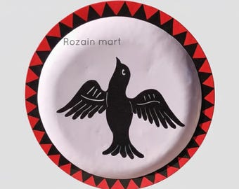 Escudo vikingo redondo pintado a mano: escudo de acero para recreación histórica, decoración de pared