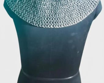 Handmade Chainmail Collar Armor | Medieval Shoulder Cape | LARP, Cosplay & Renaissance Fair Costume Accessory.
