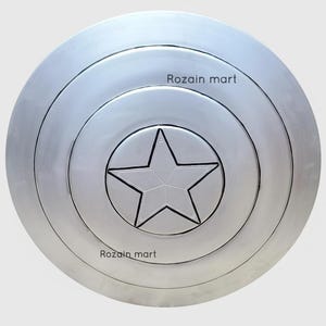 Handmade 22 inch Captain America Shield: Steel Replica, Cosplay Prop, Wall Decor image 1