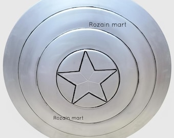 Handmade 22 inch Captain America Shield: Steel Replica, Cosplay Prop, Wall Decor