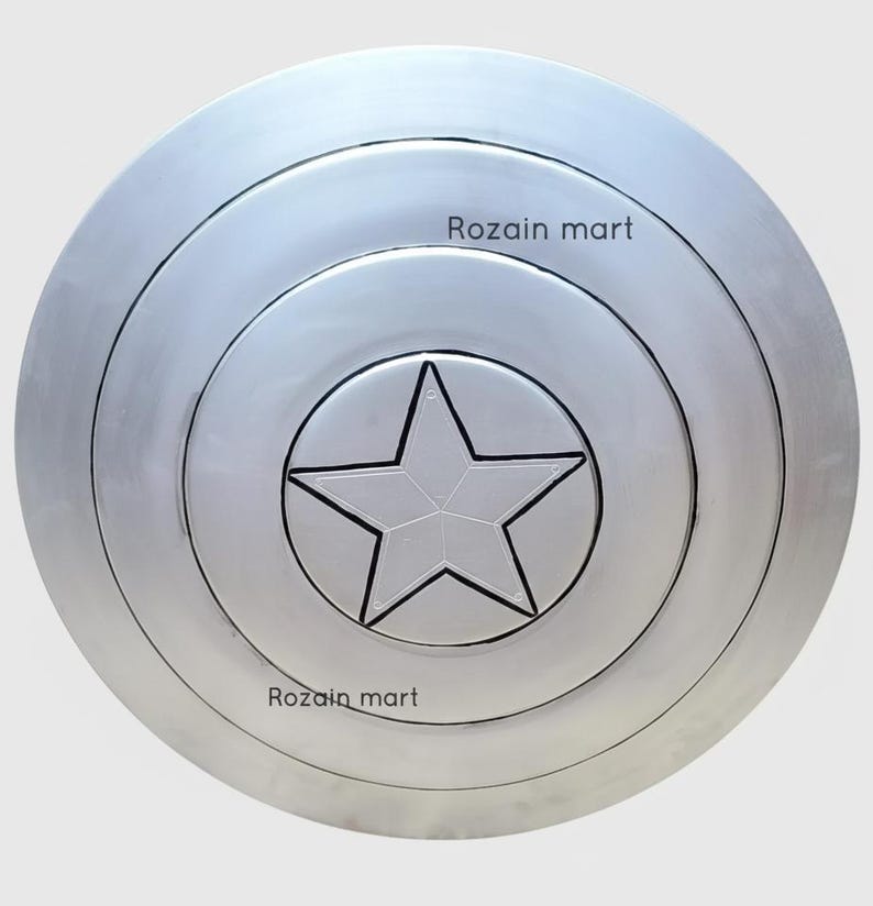 Handmade 22 inch Captain America Shield: Steel Replica, Cosplay Prop, Wall Decor image 1