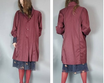 Vintage 90s Jacket Burgundy Coat s m l xl