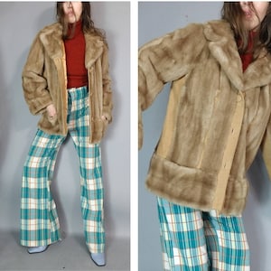 Vintage 70s Faux Fur and Suede Coat Boho Hippie Warm Coat s