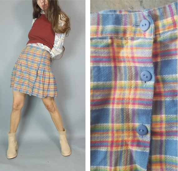 Vintage 90s Plaid Skirt - image 1
