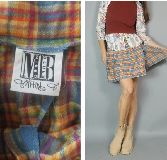 Vintage 90s Plaid Skirt - image 2