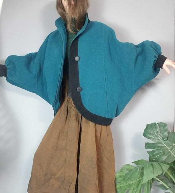 Avant Garde Batwing Sleeve Coat