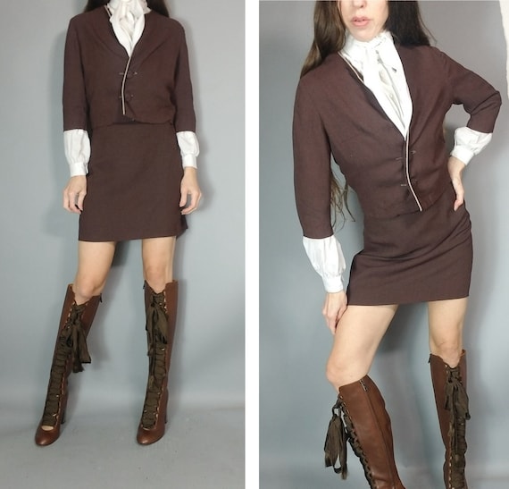 Vintage 60s 70s Puritan Forever Young Skirt Suit … - image 1