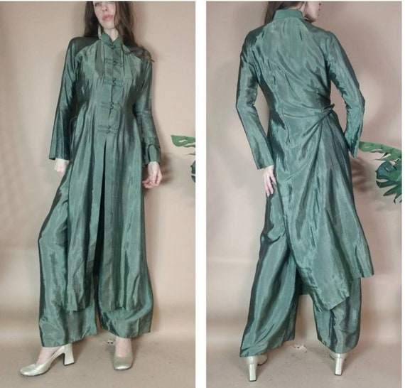 Vintage Asian Pant and Jacket Top Ensemble Bohemia