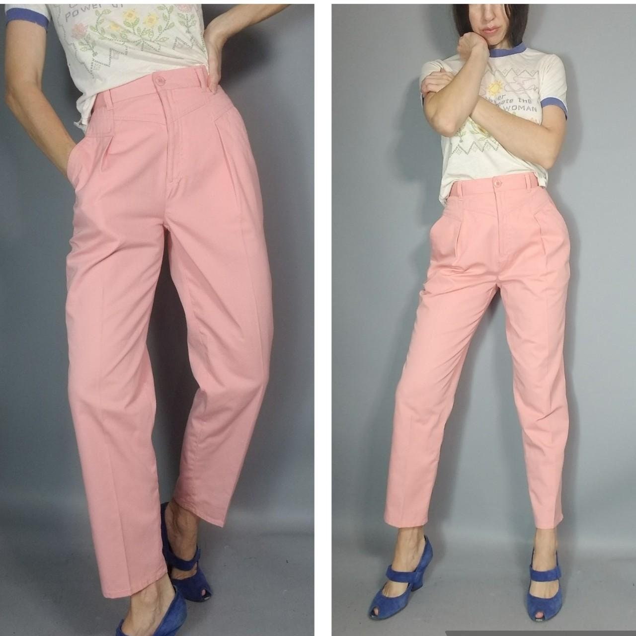 Vintage 90s Faded Glory Coral Pink High Rise Stretch Waist Minimal