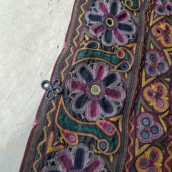Vintage Ethnic Heavily Embroidered Bohemian Vest … - image 3