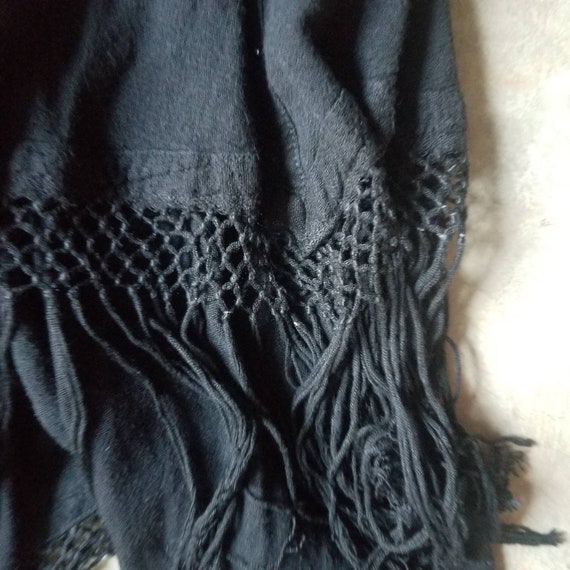 Vintage 80s 90s Moroccan Dress Black Drapey Bohem… - image 8