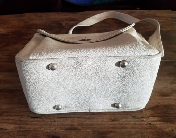 Vintage 60s 70s Bag Neutral Overnight Weekender B… - image 5