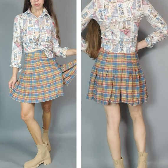 Vintage 90s Plaid Skirt - image 9