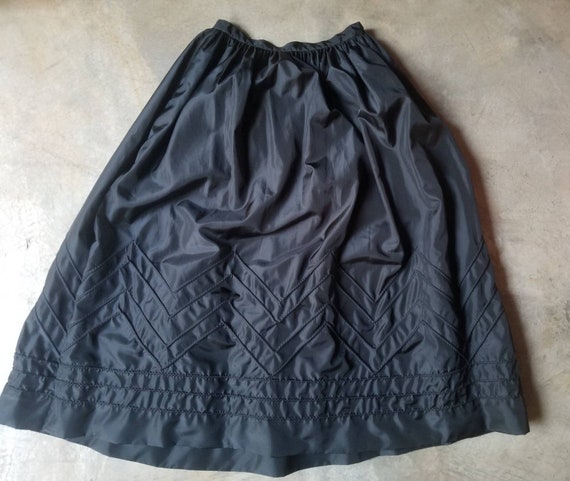 Vintage 80s Skirt Designer Black Skirt xs - image 2