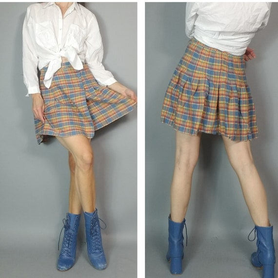 Vintage 90s Plaid Skirt - image 8