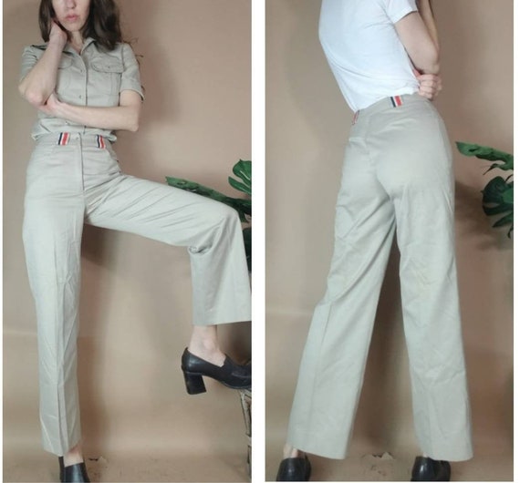 Vintage 80s 90s Pant Suit Jones New York Khaki Top