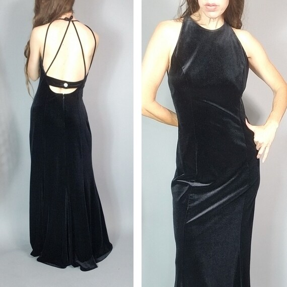 Crisscross Back Straps Flowing Skirt Black Dress Crisscross Back Straps Flowing Skirt Black Dress